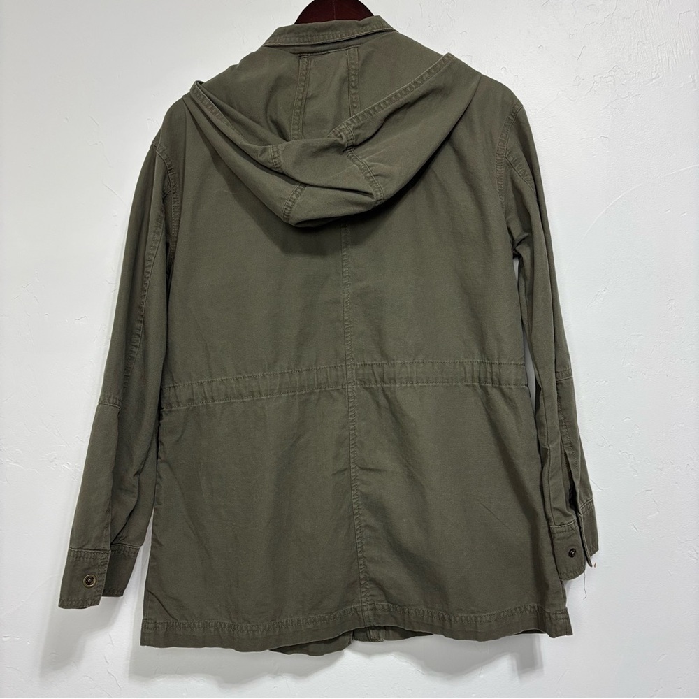 Universal Thread Women's Medium Full Zip Hooded Army Military Green Jacket - Picture 3 of 10